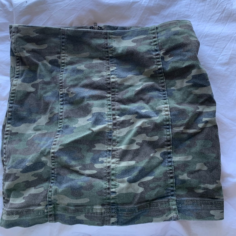 Free people camo skirt